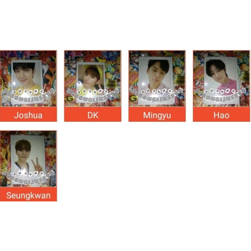 [BACA DESKRIPSI] TC Trading Card Seventeen Joshua Dokyeom DK Minghao The8 Mingyu Japan Dome Tour