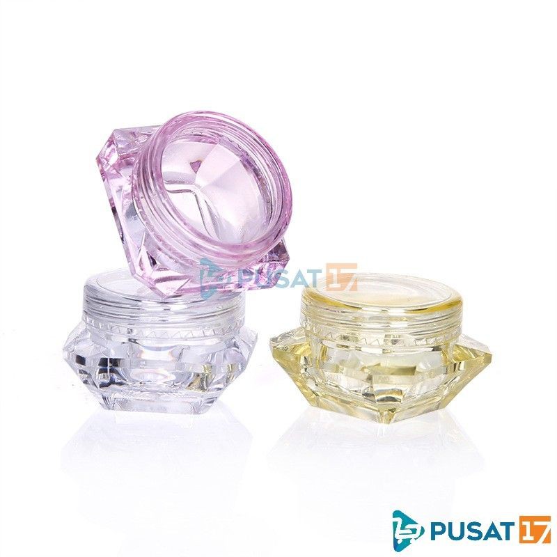 Pot Jar Diamon Kristal Akrilik 5gr | Cup Wadah Cream Kosmetik | Tempat Salep Krim Wajah Share in Jar