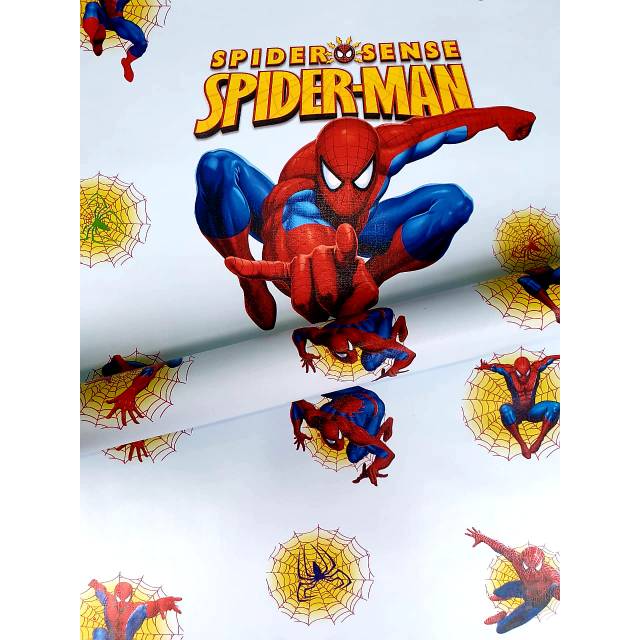 HOT ITEM - Wallpaper Sticker Dinding Motid Kartun Karakter Spiderman Marvel Anak Lucu Keren Modern