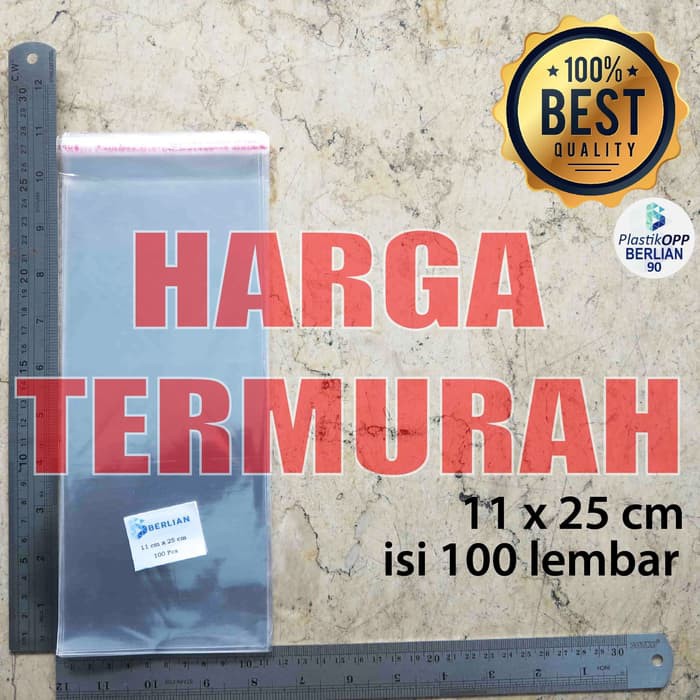 

Ready Stok Plastik OPP 11X25CM KW2 100LBR Lem atau Seal Grosir