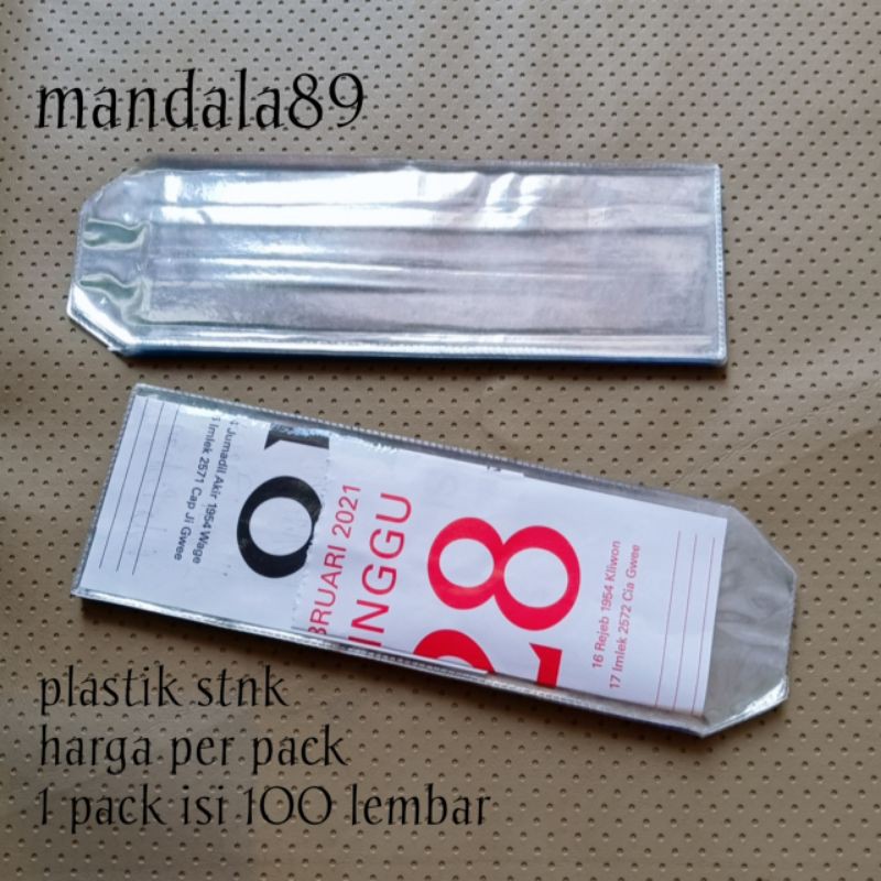 

Plastik stnk-bening@100 lembar