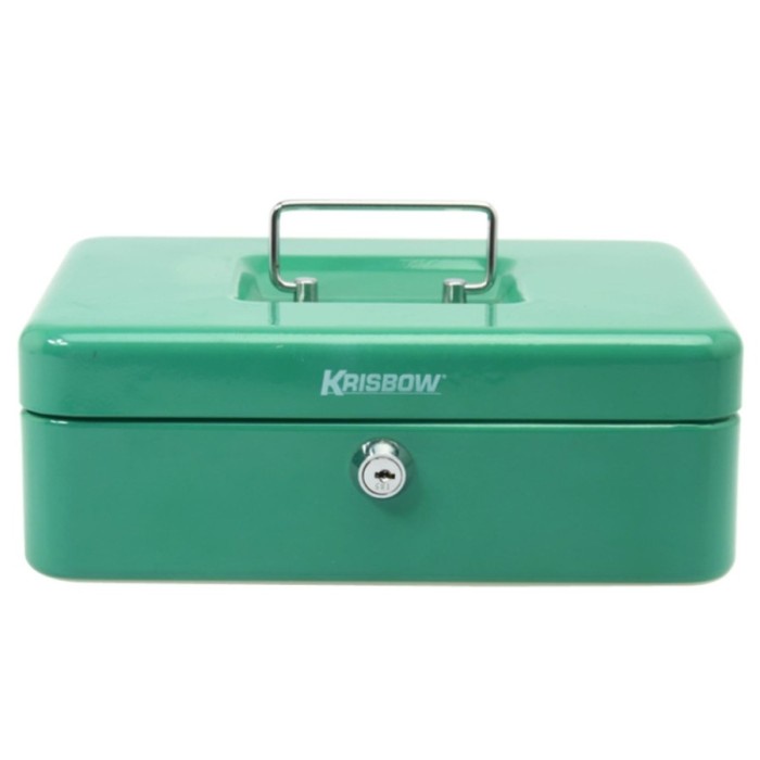 Krisbow Cash Box 25cm | Brankas Kecil 25cm - Hijau