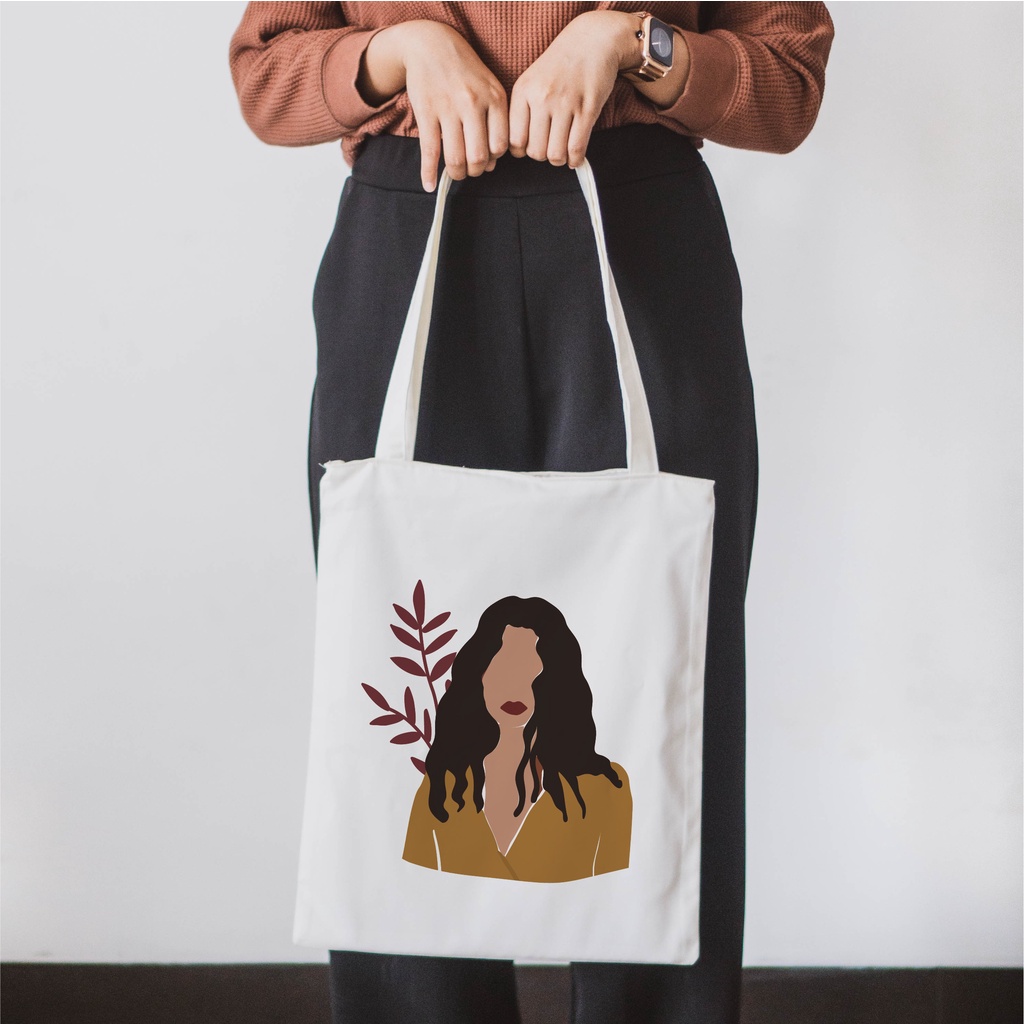 Sevine Totebag Tas Wanita Tote Bag Resleting Drill Nordic Style Nordic - GN