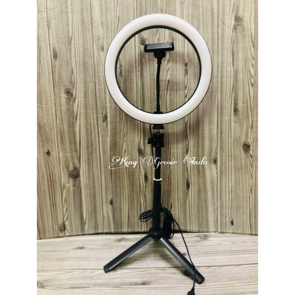 Lampu Selfie / Ring Fill Light ( 26 CM / 10 INCH ) Panjang Tripod Bisa 70 CM Dan 60 CM