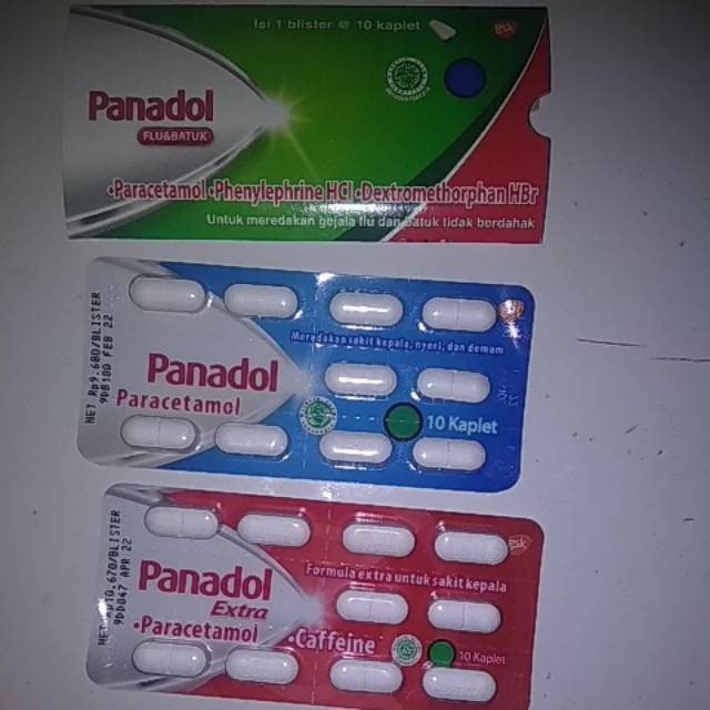

Panadol Merah | Biru | Hijau / Lembar