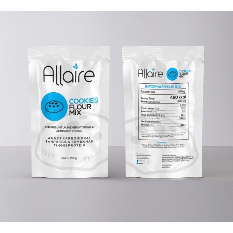 

Allaire Cookie Flour 500g Tepung Keto Rendah Karbohidrat untuk Kukis Gorengan