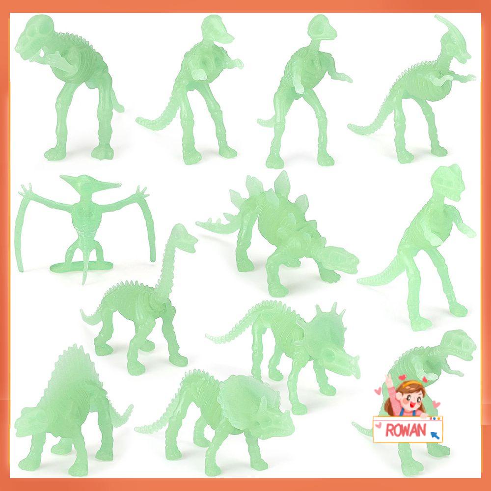 12 Pcs Dinosaurus Luminous|Mainan Glow In The Dark Untuk Edukasi Dini Anak