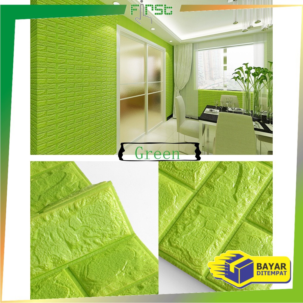 *COD* FH-C55-58 Wallpaper Dinding 3D Wall Sticker Foam Batu Bata Walpaper Dinding Murah WallSticker-4