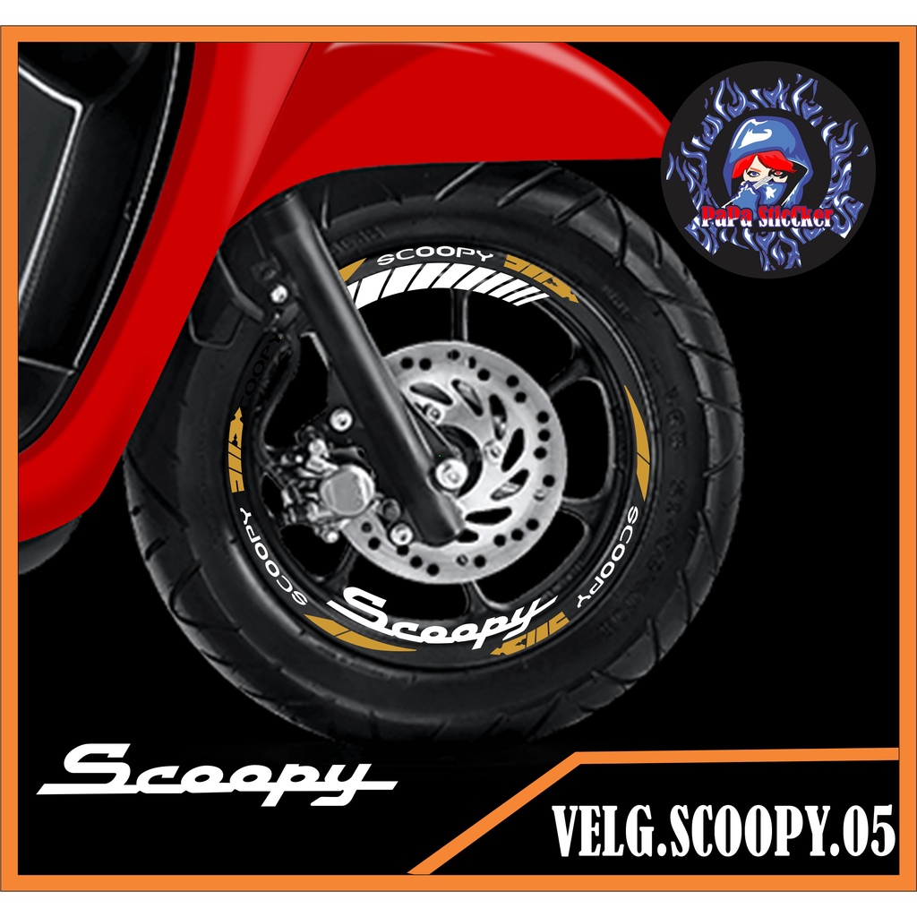STIKER VELG SCOOPY CUTTING STICKER VELG SCOOPY CUTTING VARIASI HONDA SCOOPY LIS BAN/VELG 05