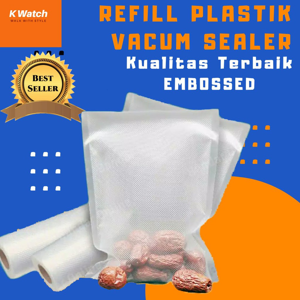 Plastik Packing Vacuum Makanan Frozen Food Ukuran 15 x 500Cm Keperluan Dapur Perlengkapan Rumah
