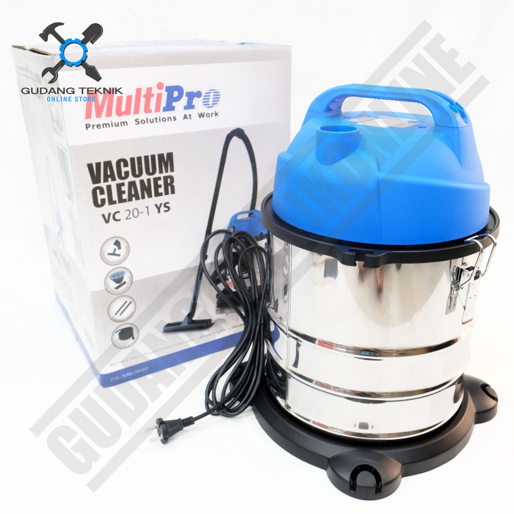 Vacuum Cleaner 20L MULTIPRO VC20-1YS - Mesin Sedot Debu 20 liter Wet &amp; Dry Vacum Vakum VC 20 1 YS MULTIPRO