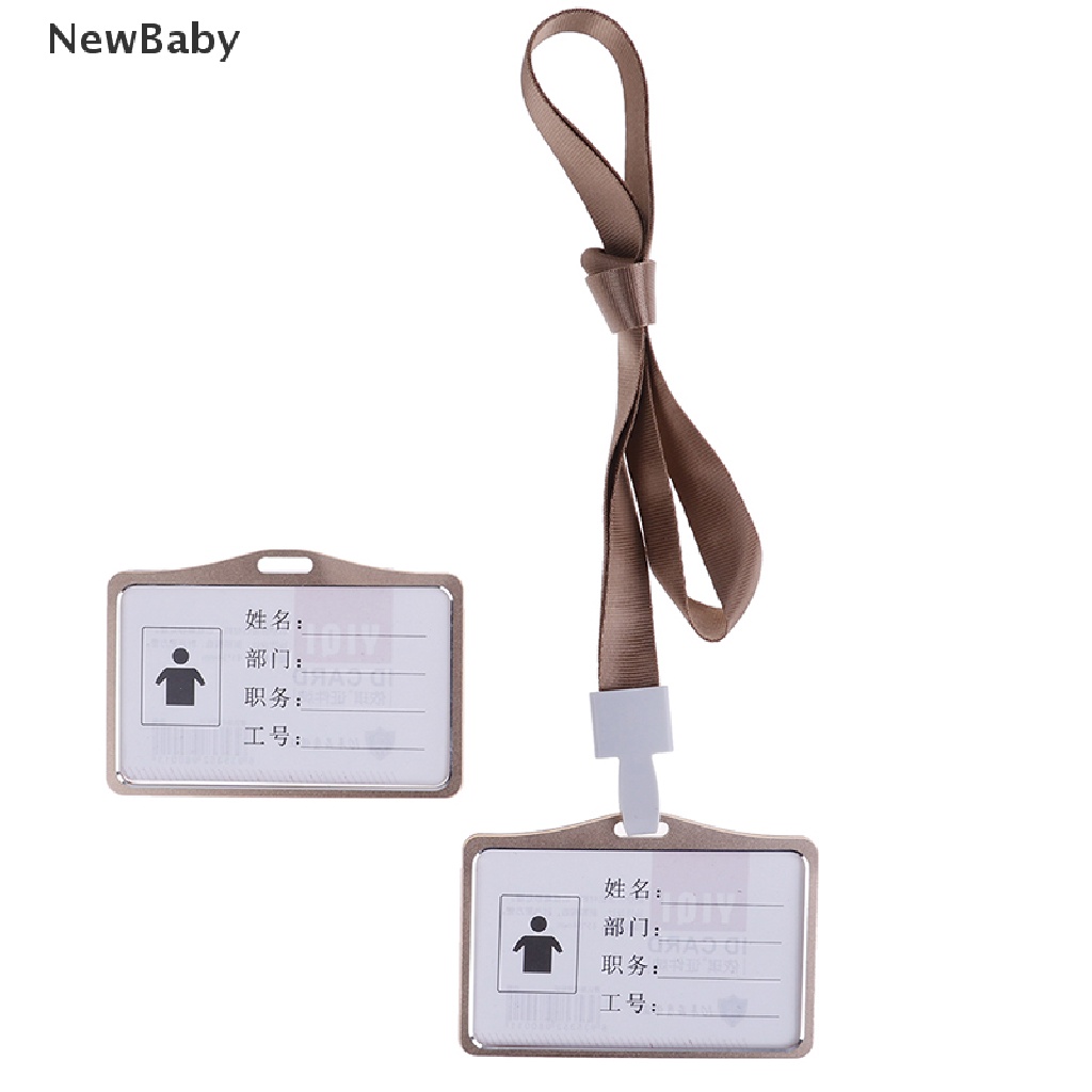 Holder Pelindung Kartu Identitas Bahan Aluminum Dengan Tali Lanyard Adjustable