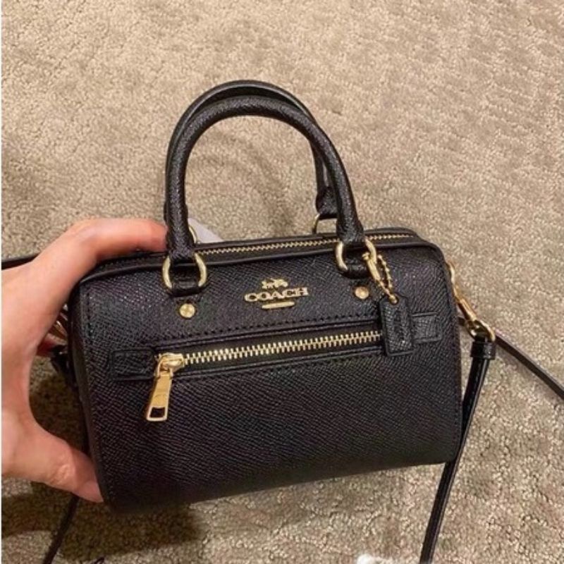 coach rowan satchel bag black