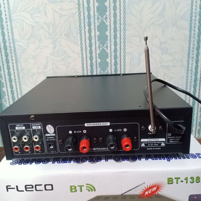 Amplifier Fleco BT-1388C - Ampli Fleco 1388C - Amplifier Bluetooth