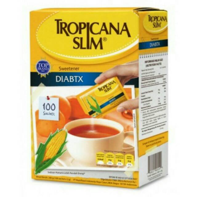 TROPICANA SLIM SWEETENER DIABETIC 100 SACHET - GULA