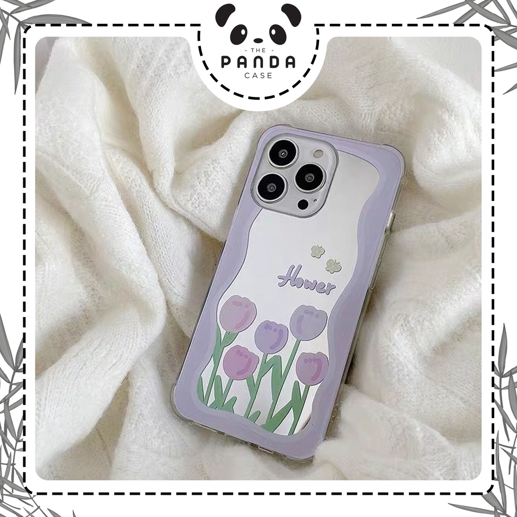 [TPC] Mirror Phone Case LILAC FLOWER IPHONE 6 6S 7 8 PLUS X XS MAX XR 11 12 13 PRO MAX Casing Cermin HP IP027