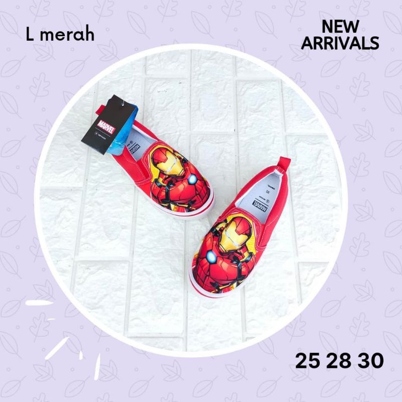 Sepatu Nevada Marvel Anak L Merah New Original