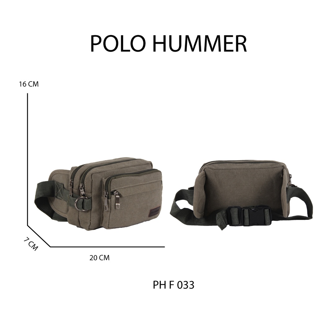 Tas Selempang Bahu Pinggang Punggung Waist bag POLO HUMMER Aksesoris Pria Wanita Termurah Berkualitas