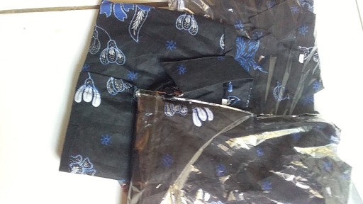 Batik Couple Keluarga Sania Ruffle Ori Ndoro Jowi Dnt Motif Sakura Biru Termurah Di Shopee Ori Bcp