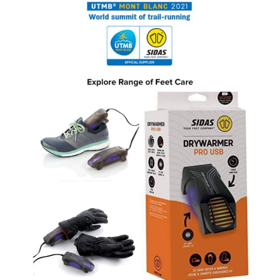 SIDAS DRYWARMER PRO USB WITH ANTI BACTERIAL ACTION pengering sepatu