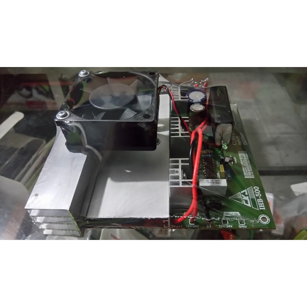 KIT INVERTER DC 12V-24V AC220 500W HEATSINK TEBAL KIPAS