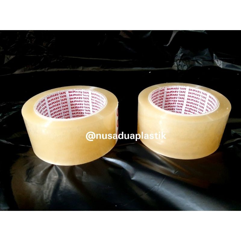 

Lakban Bening Besar Kiwa Daimaru Isolasi Solatip Bening Transparan 48 mm