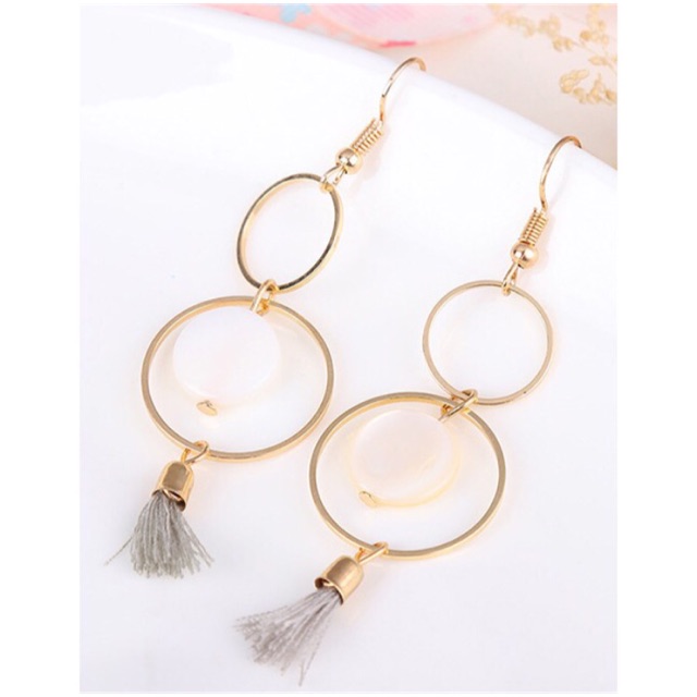 

Double round gray tassel