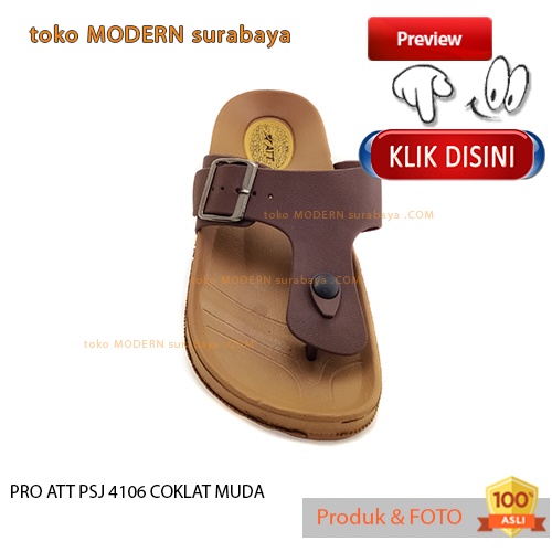PRO ATT PSJ 4106 COKLAT MUDA sandal pria casual sandal jepit karet