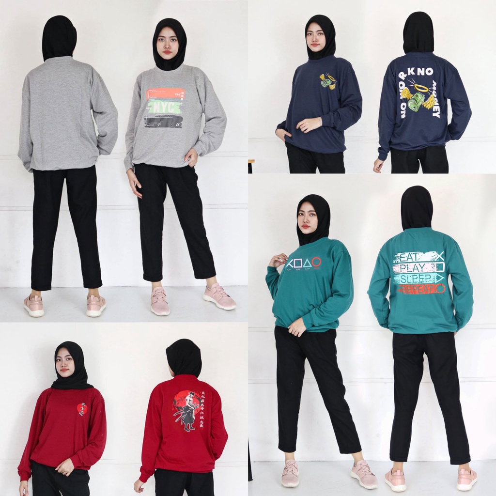 IZANY SWEATER / Sweatshirt OBLONG WANITA XL bahan tebal