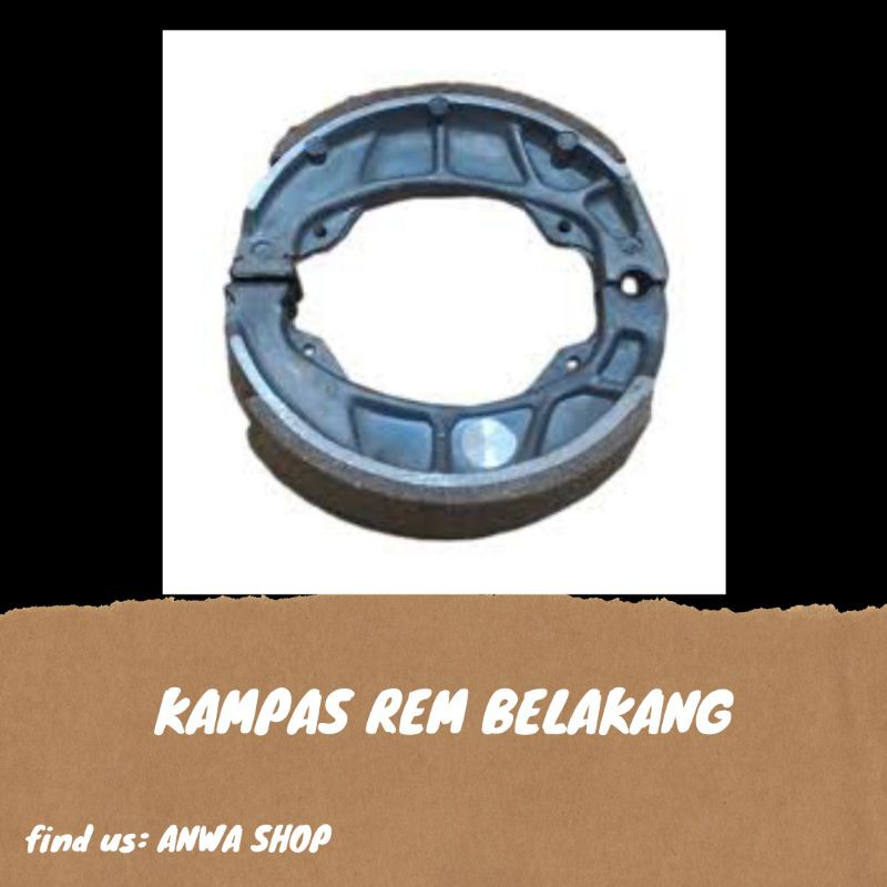 [MEDAN] SEPATU REM/ KANVAS REM/ KAMPAS REM BELAKANG SUPRA X 125 a