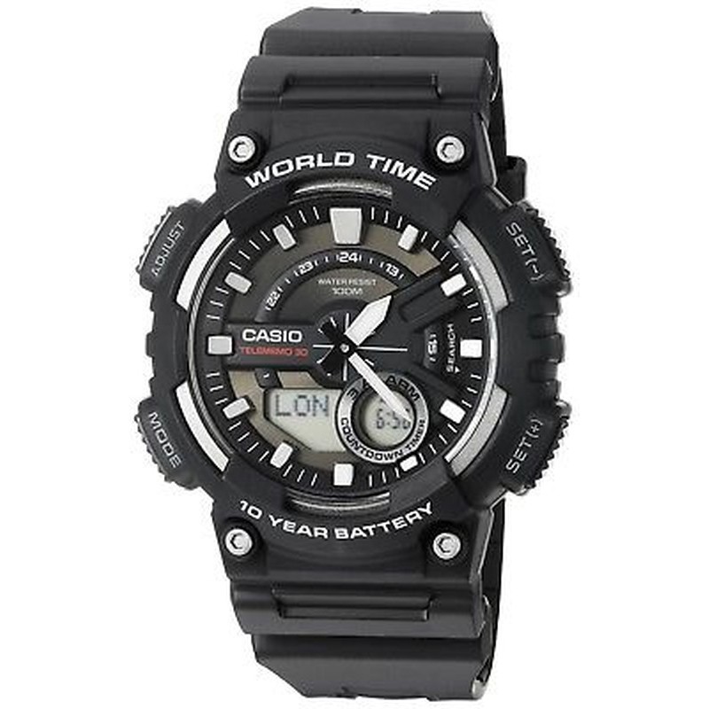 AEQ-110W-1A Jam Tangan Rubber Digital Pria Casio Asli Original