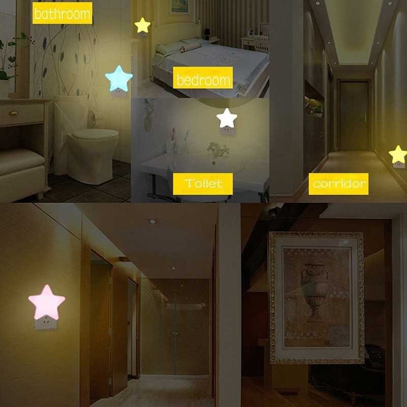 Lampu Tidur LED Luminaria Desain Lucu Bintang Warm Light