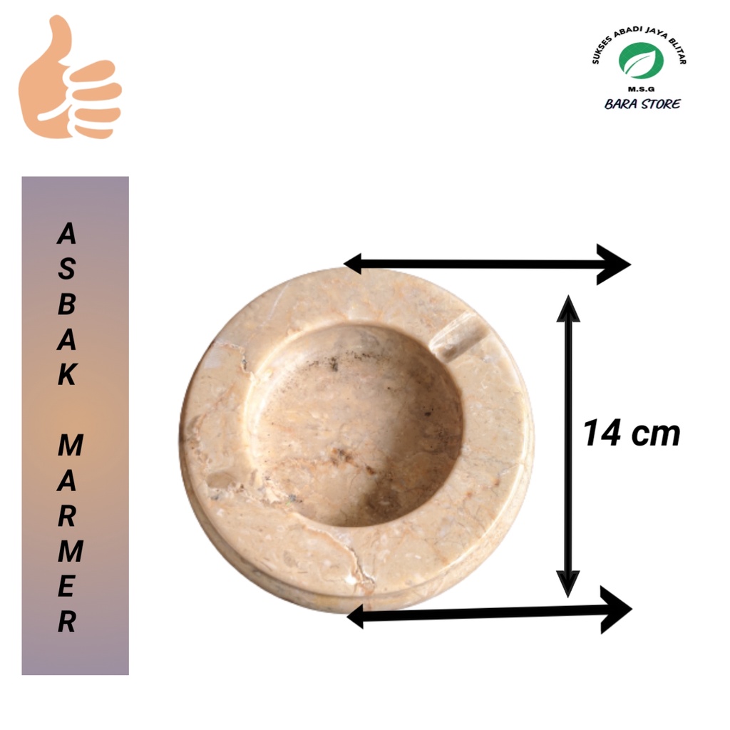 ASBAK ROKOK MARMER 14CM