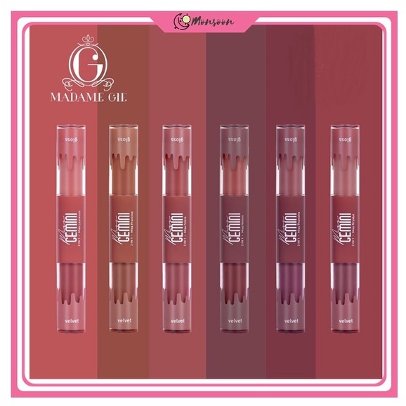 Monsoon - Madame Gie Miss Gemini 2 in 1 Gloss n Velvet - Make Up Lipstick