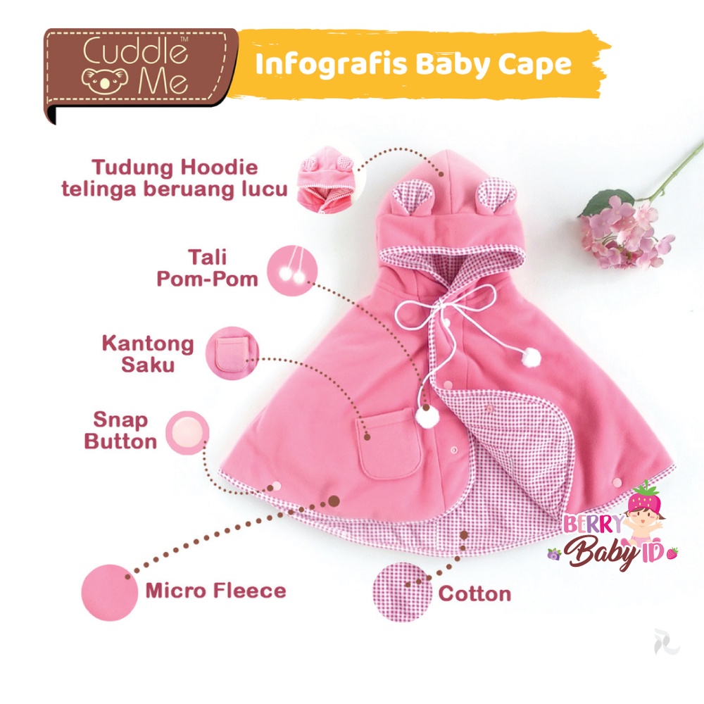 Cuddle Me Baby Cape Jaket Bayi Anak CuddleMe 0-3 Tahun Bolak Balik Baju Hoodie Grosir (1) Berry Mart
