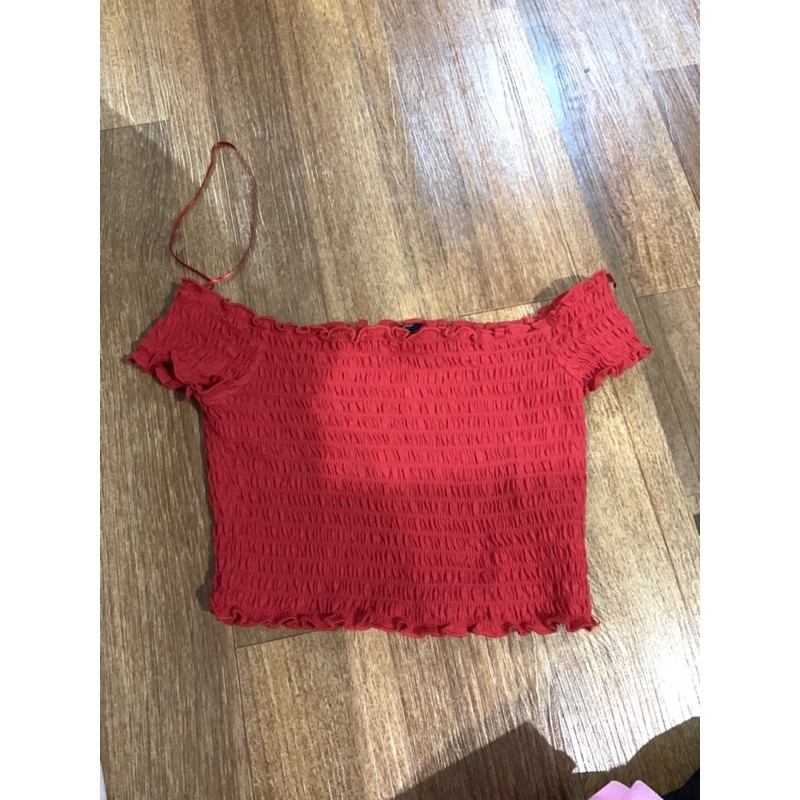 H&M kerut sabrina top HNM SABRINA