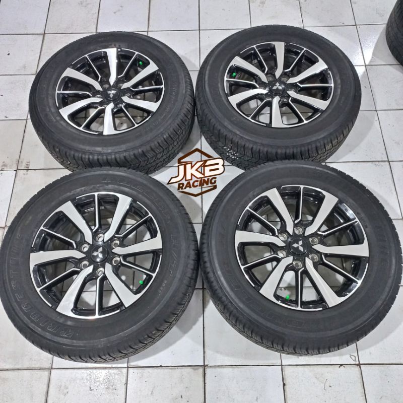 VELG MOBIL BEKAS OEM ORIGINAL PAJERO SPORT R18 PCD 6X139 + BAN BRIDGESTONE DUELER HT
