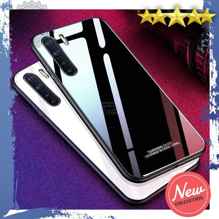 CASING HP OPPO RENO 3 PREMIUM GLASS CASE SOFT COVER