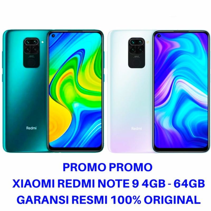 XIAOMI REDMI NOTE 9 RAM 4GB - 64GB GARANSI RESMI murah