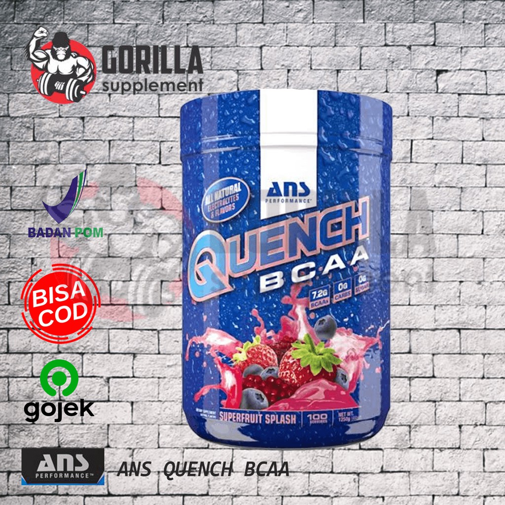 ANS QUENCH BCAA 100 Serving Serv Bcaa Powder Ratio 2:1:1 Bukan Xtend BPI BEST BCAA