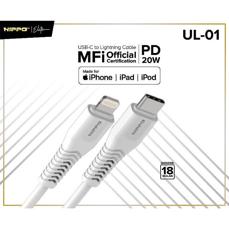 Hippo Elite Kabel Data Type C to Iphone