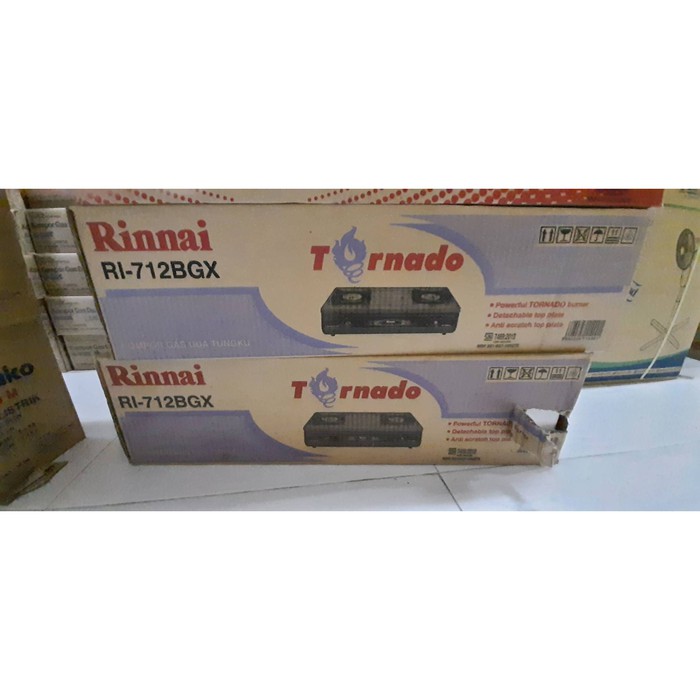 Rinnai Kompor Gas 2 Tungku Api Tornado RI-712BGX JUMBO PROMO GARANSI