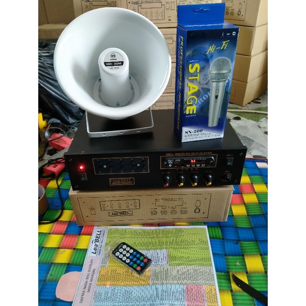 BELL SEKOLAH MANUAL SATU HORN SPEAKER DAN MIC