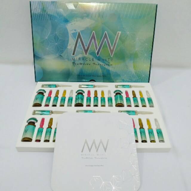 Miracle White Tru White isi 6 set / Whitening injeksi Miracle white isi 6 set