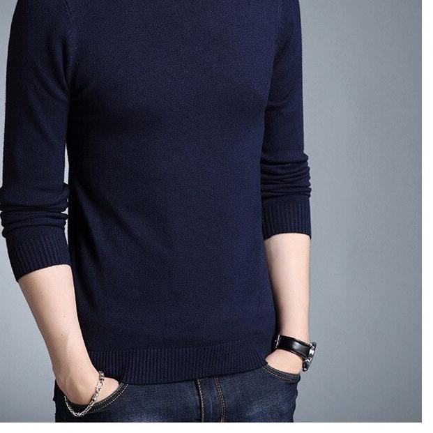 Rajut Pria Kerah Tinggi Bahan Tebal / sweater rajut / jaket rajut / atasan pria / baju pria / baju /