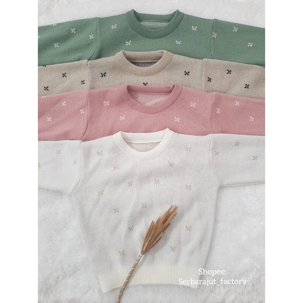 Veya knitwear polka/Sweater anak 1th-3th/Sweater Rajut Anak
