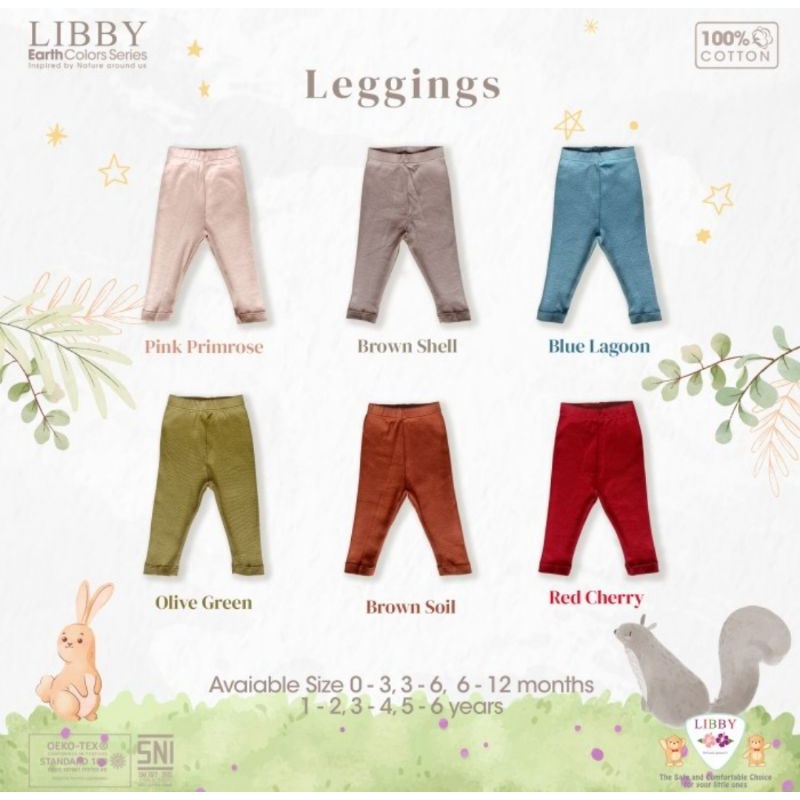 Libby Earth Colors Legging/Celana Legging Bayi Anak Libby