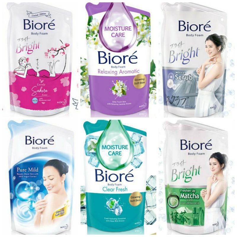 ✿ MADAME ✿ BIORE BRIGHT BODY FOAM - SABUN MANDI CAIR REFILL BIORE ORIGINAL