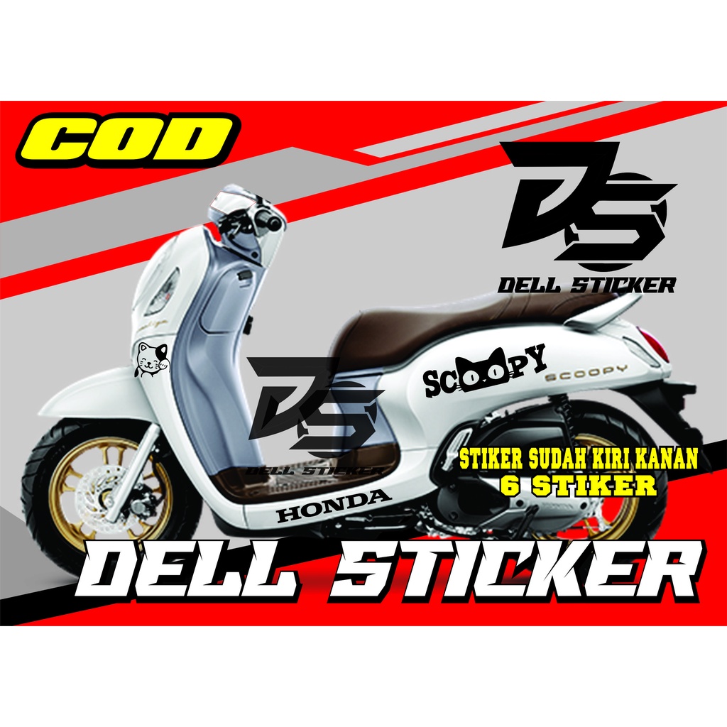 Cutting Sticker Striping Scoopy KUCING LUCU 2017-2022 / STIKER SCOOPY / STIKER MOTOR MATIC SCOOPY / 