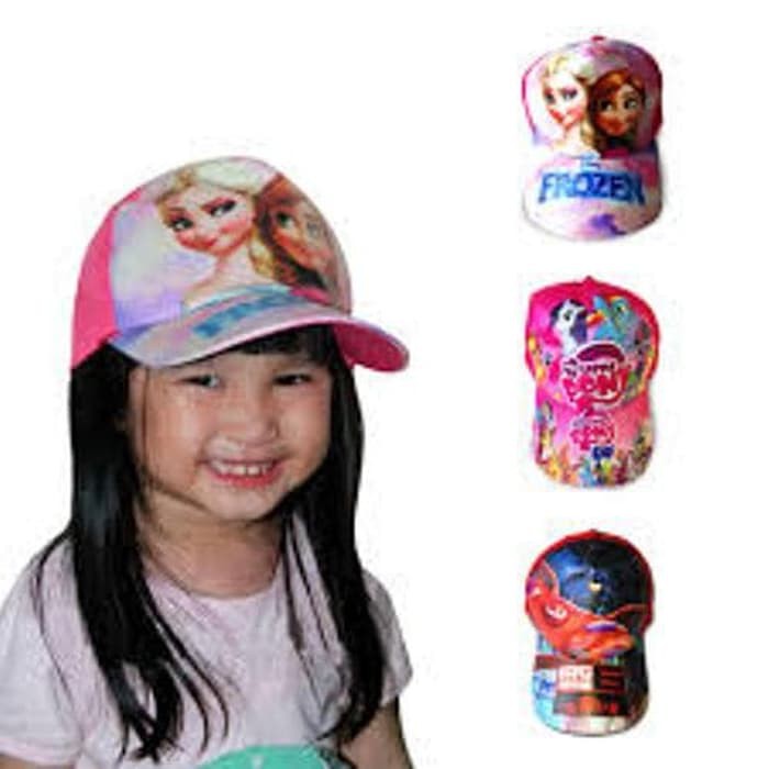 Topi Baseball Anak Karakter Full Print/Topi Olahraga/Topi Anak